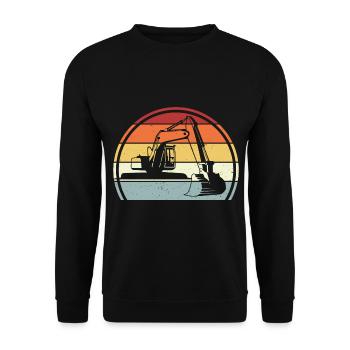 Excavator - Unisex Sweatshirt - black - Front - Alina (178cm) & Michal (187cm)