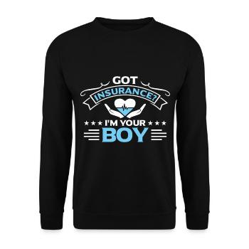 Insurance Salesman Insurance Agent - Unisex Sweatshirt - black - Front - Alina (178cm) & Michal (187cm)