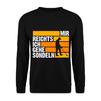 Sondler Sondeln Sondel Sondengänger - Unisex Pullover - Schwarz - Vorne - Alina (178cm) & Michal (187cm)