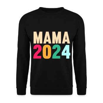 Maman à venir 2024 - Sweat-shirt Unisexe - noir - Devant - Alina (178cm) & Michal (187cm)