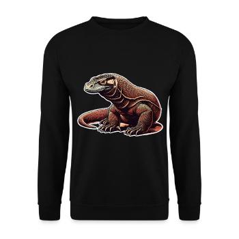 Komodo Dragon - Unisex Pullover - Schwarz - Vorne - Alina (178cm) & Michal (187cm)