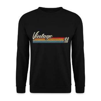 Vintage 1968 - Gift for 53rd Birthday - Unisex Sweatshirt - black - Front - Alina (178cm) & Michal (187cm)