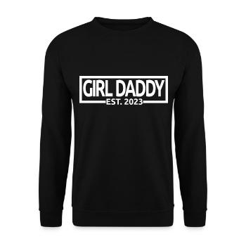 Girl Daddy Est. 2023 Baby Shower Grossesse Révéler - Sweat-shirt Unisexe - noir - Devant - Alina (178cm) & Michal (187cm)