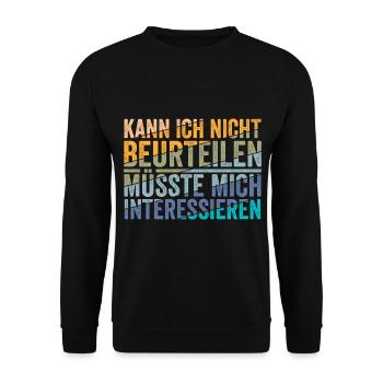 Kann ich nicht Beurteilen - Unisex Pullover - Schwarz - Vorne - Alina (178cm) & Michal (187cm)