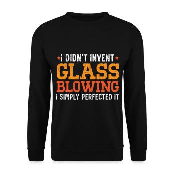 Maître de l’art du soufflage de verre souffleurs de verre - Sweat-shirt Unisexe - noir - Devant - Alina (178cm) & Michal (187cm)