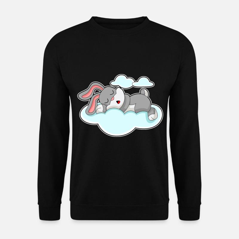 Nuages endormis de lapin - Sweat-shirt Unisexe - noir