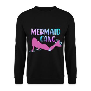 Mermaid Gang - Unisex Sweatshirt - black - Front - Alina (178cm) & Michal (187cm)