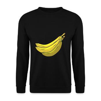 Fruits, fruits, bananas, bananas, vitamins, food - Unisex Sweatshirt - black - Front - Alina (178cm) & Michal (187cm)