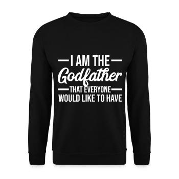 Godfather Godchild Godfather Daughter - Unisex Sweatshirt - black - Front - Alina (178cm) & Michal (187cm)