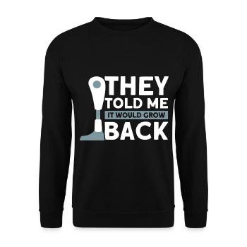 Handicap Amputee Amputation Prosthetic Leg - Unisex Sweatshirt - black - Front - Alina (178cm) & Michal (187cm)