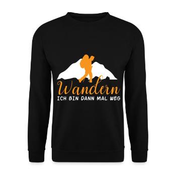 Wandern, ich bin dann mal weg - Unisex Pullover - Schwarz - Vorne - Alina (178cm) & Michal (187cm)