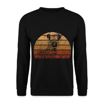Skye Terrier Chien Vintage Sunrise - Sweat-shirt Unisexe - noir - Devant - Alina (178cm) & Michal (187cm)