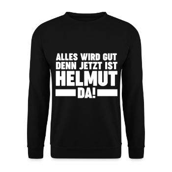 Helmut - Unisex Pullover - Schwarz - Vorne - Alina (178cm) & Michal (187cm)