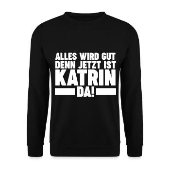 Katrin - Unisex Pullover - Schwarz - Vorne - Alina (178cm) & Michal (187cm)