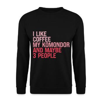 Komondor Hungarian Mama Mom Mistress Sayings - Unisex Sweatshirt - black - Front - Alina (178cm) & Michal (187cm)