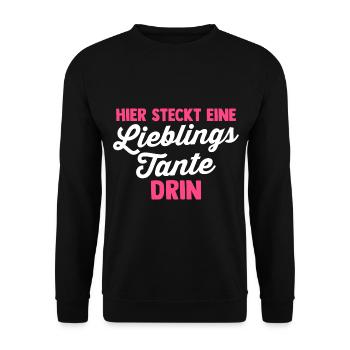 Godmother Favorite Aunt - Unisex Sweatshirt - black - Front - Alina (178cm) & Michal (187cm)