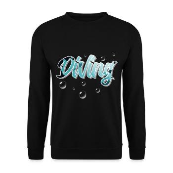 Taucher Tauchen - Unisex Pullover - Schwarz - Vorne - Alina (178cm) & Michal (187cm)