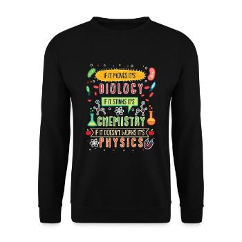 Funny Biology Bioinformatics Science Biology - Unisex Sweatshirt - black - Front - Alina (178cm) & Michal (187cm)