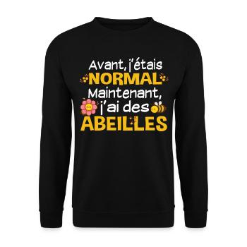 Abeille à miel. Abeilles. Apiculture apiculteur. - Sweat-shirt Unisexe - noir - Devant - Alina (178cm) & Michal (187cm)