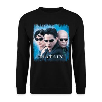 The Matrix Trinity Neo & Morpheus - Unisex Sweatshirt - black - Front - Alina (178cm) & Michal (187cm)