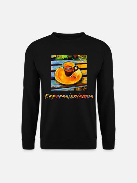 Expressionismus Espresso ergibt Espressionismus - Unisex Pullover - Schwarz