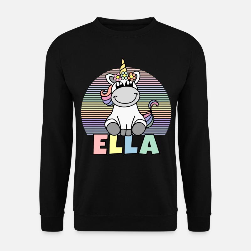 Ella Einhorn Name - Unisex Pullover - Schwarz