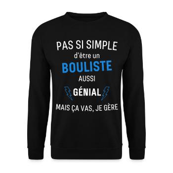 Awesome bowler - Unisex Sweatshirt - black - Front - Alina (178cm) & Michal (187cm)