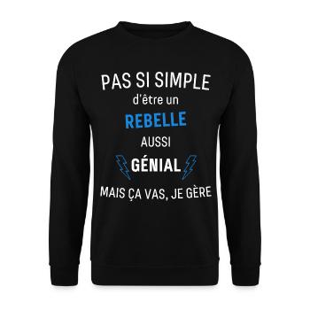 Großartiger Rebell - Unisex Pullover - Schwarz - Vorne - Alina (178cm) & Michal (187cm)