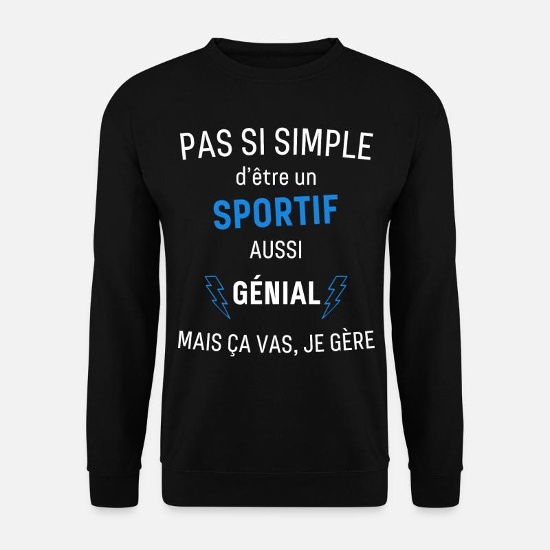 Tolles Sport-T-Shirt - Unisex Pullover - Schwarz