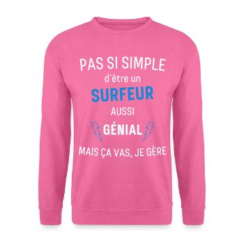Toller Surfer - Unisex Pullover - Pink - Vorne