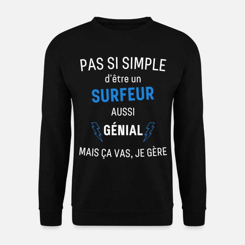 Toller Surfer - Unisex Pullover - Schwarz