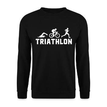 Triathlon - Unisex Pullover - Schwarz - Vorne - Alina (178cm) & Michal (187cm)