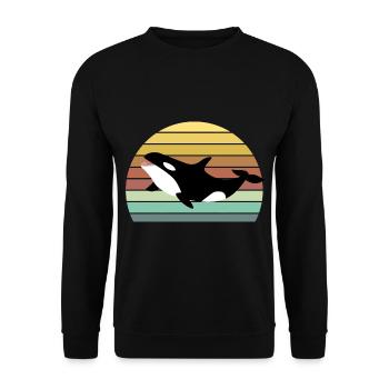 Orque - Sweat-shirt Unisexe - noir - Devant - Alina (178cm) & Michal (187cm)