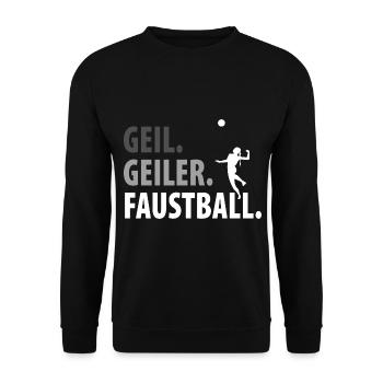 Faustball Faustballer Faustballspieler - Unisex Pullover - Schwarz - Vorne - Alina (178cm) & Michal (187cm)