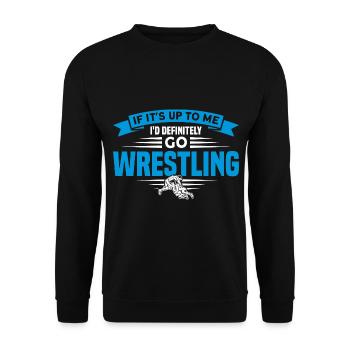 Entraîneur de lutte Wrestling Wrestling Cadeau - Sweat-shirt Unisexe - noir - Devant - Alina (178cm) & Michal (187cm)