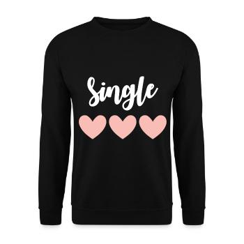 Single - Unisex Sweatshirt - black - Front - Alina (178cm) & Michal (187cm)