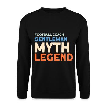 Football Trainer Gentleman Mythos Legende - Unisex Pullover - Schwarz - Vorne - Alina (178cm) & Michal (187cm)