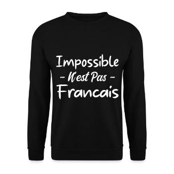 Rien n’est impossible. - Sweat-shirt Unisexe - noir - Devant - Alina (178cm) & Michal (187cm)