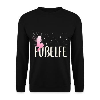 Podologie Pediküre Fußpfleger | Fußelfe - Unisex Pullover - Schwarz - Vorne - Alina (178cm) & Michal (187cm)