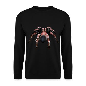 Rosa Vogelspinne - Unisex Pullover - Schwarz - Vorne - Alina (178cm) & Michal (187cm)