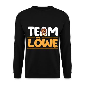 Löwe Löwen - Unisex Pullover - Schwarz - Vorne - Alina (178cm) & Michal (187cm)