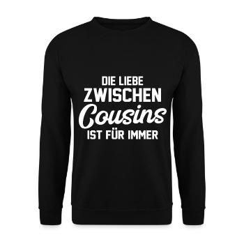 Cousins Cousin - Unisex Pullover - Schwarz - Vorne - Alina (178cm) & Michal (187cm)