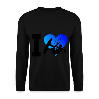 Hommes Kite Kitesurfer Kitesurf Kitesurf - Sweat-shirt Unisexe - noir - Devant - Alina (178cm) & Michal (187cm)