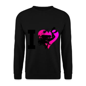 Diving Free Dive Men's Scuba Diver Diving - Unisex Sweatshirt - black - Front - Alina (178cm) & Michal (187cm)