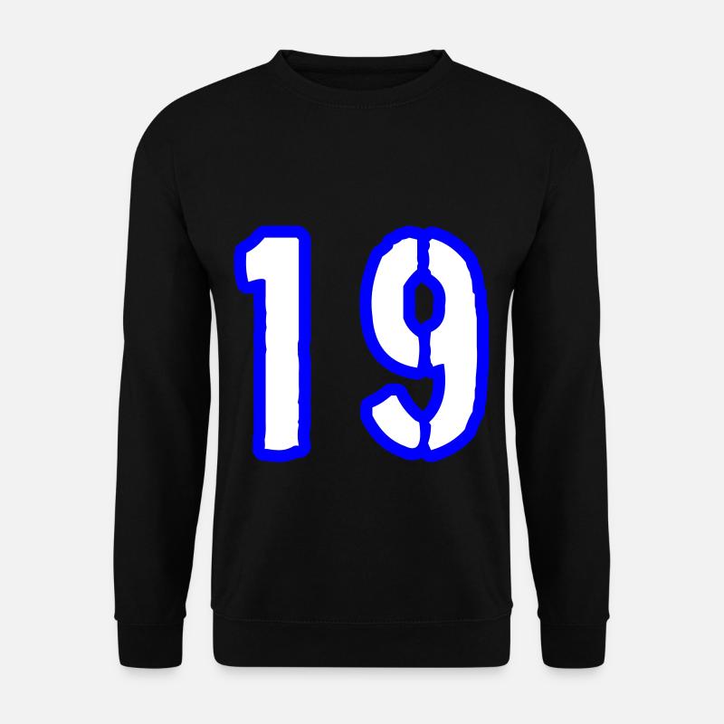 19 Zahl Symbol - Unisex Pullover - Schwarz