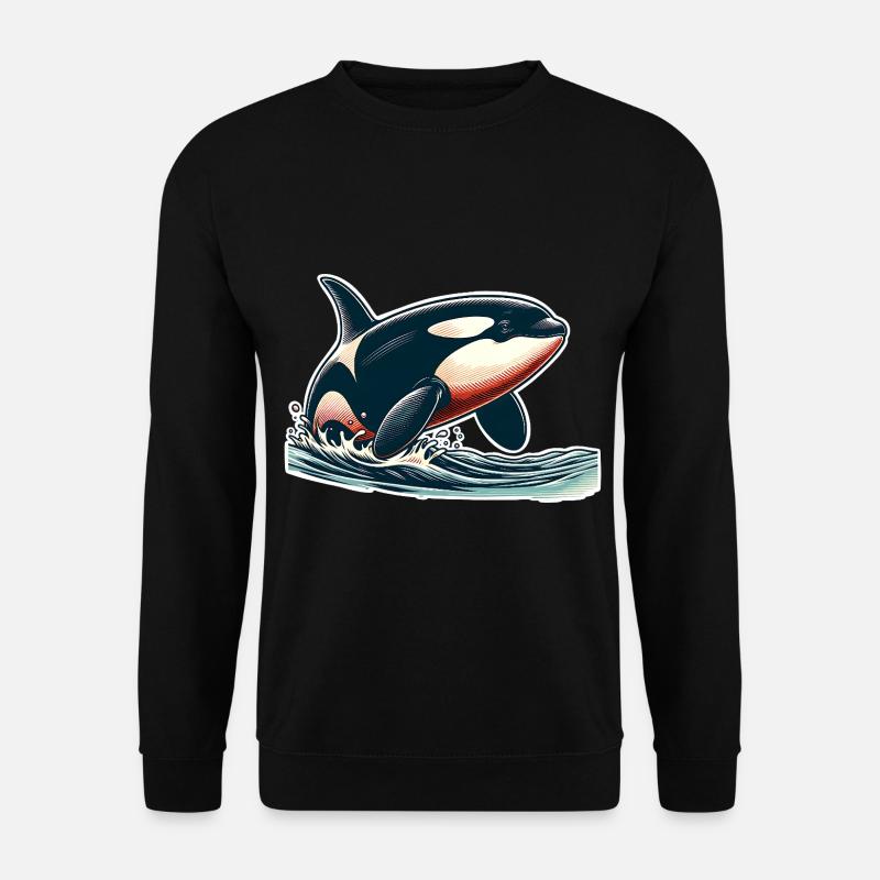 Orca Schwertwal - Unisex Pullover - Schwarz