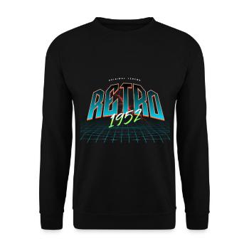 1952 Year of birth Year of manufacture Birthday - Unisex Sweatshirt - black - Front - Alina (178cm) & Michal (187cm)