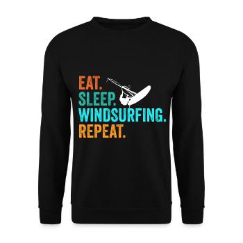 Planche à voile surf surfer cadeau - Sweat-shirt Unisexe - noir - Devant - Alina (178cm) & Michal (187cm)