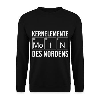 Kernelemente des Nordens Norddeutsch - Unisex Pullover - Schwarz - Vorne - Alina (178cm) & Michal (187cm)