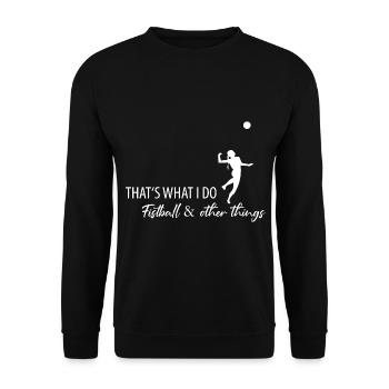 Fistball Fistball Joueurs Fistball Joueurs - Sweat-shirt Unisexe - noir - Devant - Alina (178cm) & Michal (187cm)